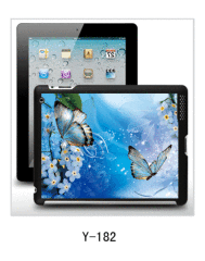 butterfly picture iPad cover 3d,pc case rubber coated,multiple colors available