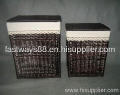 wicker laundry basket