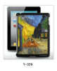 art painting picture iPad cover with 3d art picture,pc case rubber coated,multiple colors available