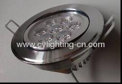 7W Silvery Round Aluminum Φ110×45mm LED Ceiling Lights With Φ95mm Hole