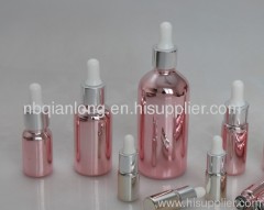 latest pink essential oil bottle 5-100ml with white caps