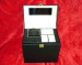 PU Leather black Lockable catch Jewelry box