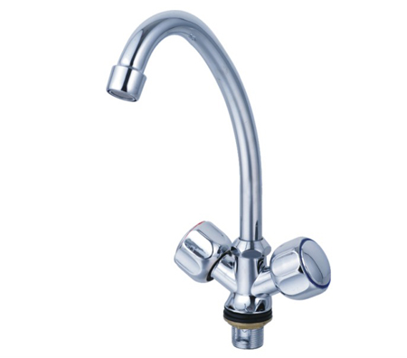 Zinc Kitchen Faucet with Two Handle for Cold and Hot Water