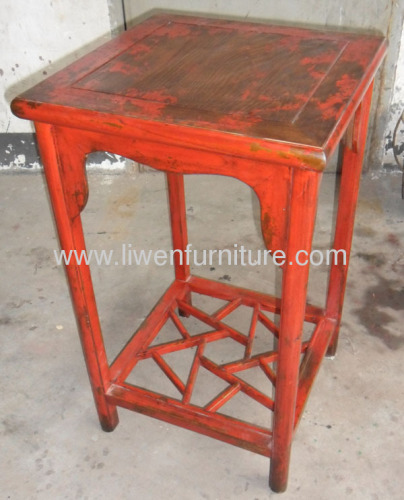 classical red tea table