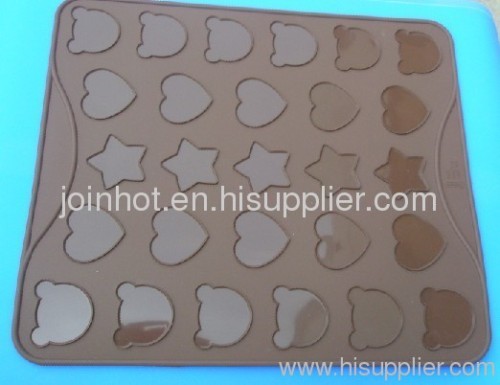 new arrival silicone heart /star/mickey mouse shape macaron mat baking sheet