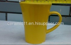 Yellow ceramic mug