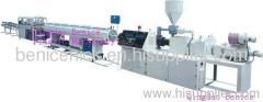 Double pipe extrusion line for pvc pipes