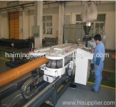 PVC single wall corrugated pipe production line