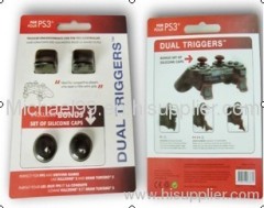 Dual triggers with bonus silicone caps for PS3 controller