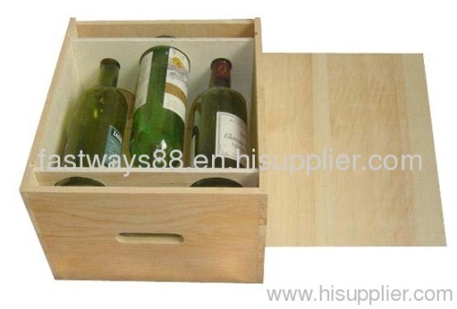 wooden box for grape wine