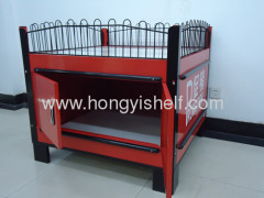 Fashion supermarket promotion table with doors