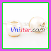 Milk-white silver plated core imitation pearl beads PGB565-1