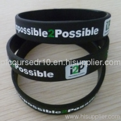 Customized logo bracelet silicone wristband promotional gift