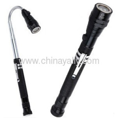 LED Telescopic Magnetic Flashlight with Clip