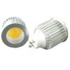 Dimmable COB 5W GU10 3000k warm white 400LM LED spot lamp with lens