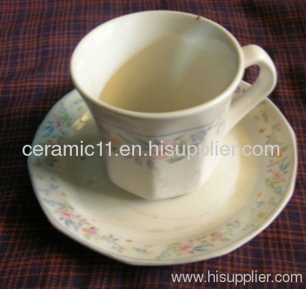 ceramic cup with dish