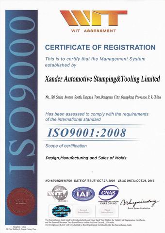 ISO Certificate 9001:2008