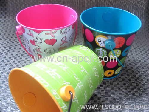 garden bucket children toys metal bucket