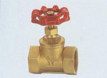 middle pressure forged brass stop valve with red casting iron handle