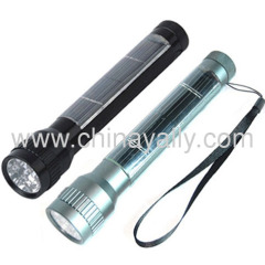 7 LED Solar Flashlight Aluminium
