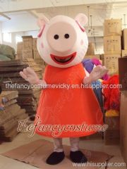 Lovely Peppa pig mascot costume free shipping