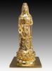 gold plated bronze buddha standing statue (Bodhisattva)