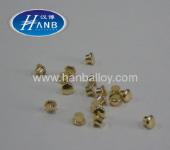 Gold Plated Electrical Contact Rivet