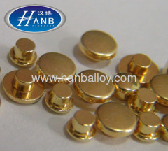 Gold Plated Electrical Bimetal Contact Rivet