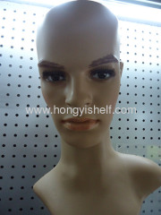 Fashion male standing mannequins head without hair