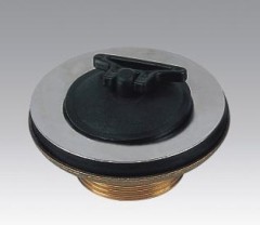 Brass Chrome Plated Waste Drain With Rubber Plug