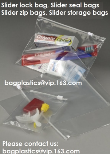 Slider bag, Slider lock, Fresh lock, Slider seal, PP slider bag