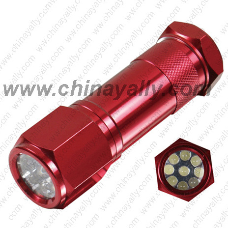 9 Led Flashlight Aluminium Flashlight