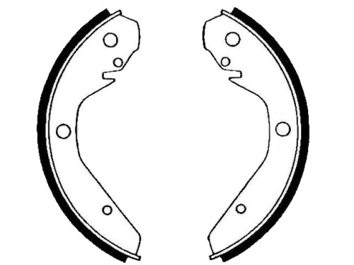 VOLKSWAGEN 1500 brake shoes rear Size