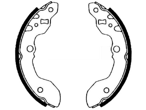 rear brake shoe sets size mm