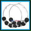 Vnistar shamballa crystal disco ball basketball wives earring hoop earring