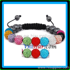Cheap shamballa bracelet wholesale with multicolor crystal stones