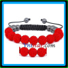 Disco ball shamballa bracelets 10mm crystal bracelet red wholesale