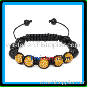 10mm rhinestone shamballa bracelets with faced glass beads