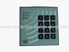 membrane switch panel with LED window