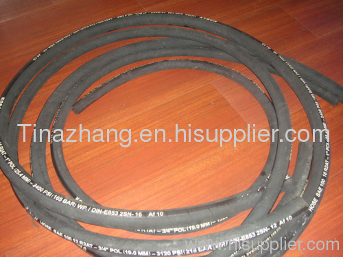 Industrial hydraulic rubber hose EN853 2SN