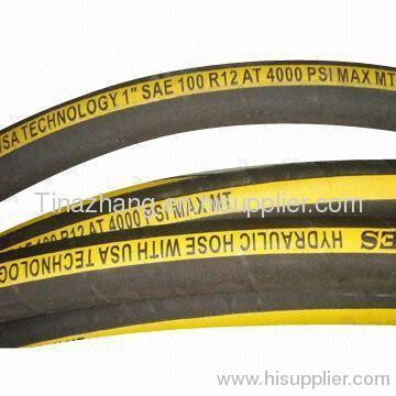 Hydraulic spiral rubber hose and fittings