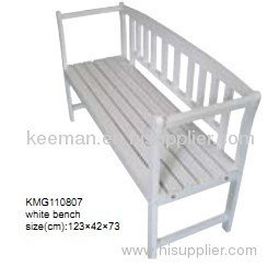 White bench