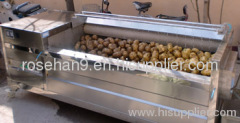 Stainless steel potato peeling and washing machine / potato cleaning & peeling machine / potato peeling