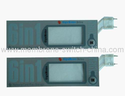 LCD window membrane switch keypad