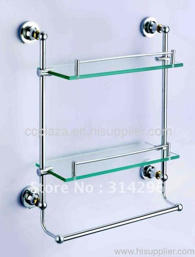 New Style China Brass Bathroom Shelves with Towel Rack in Low Shipping Cost g8518