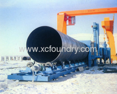 Steel pipe external shot blasting equipment