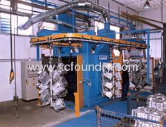 duoble route hanger chains type shot blasting machine