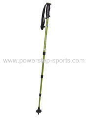 Aluminum trekking pole with responsible service