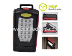 LED rechargeable magnetic work light lamp with hook backside