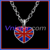 Shamballa necklace VSN037 with heart Union flag pendant